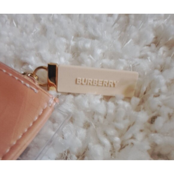 BURBERRY POUCH BAG OMBRE MAKEUP BAG TOILETRY COSMETIC CASE CLEAR PEACH‎ NWT - Picture 4 of 4